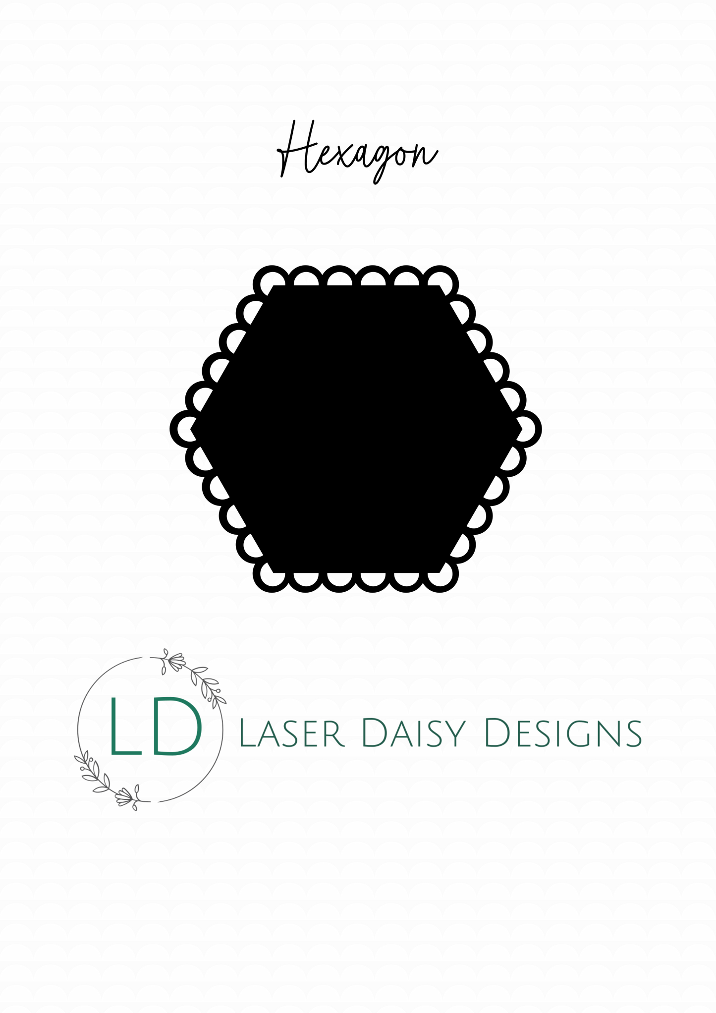2mm Clear Cast Acrylic Scalloped shapes with lace border. Blanks