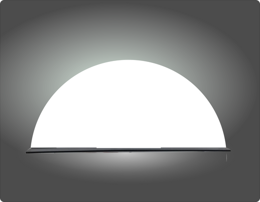 Blank 3mm colour cast acrylic rectangle/Semi Circle plaque with stand. Optional stand colours.