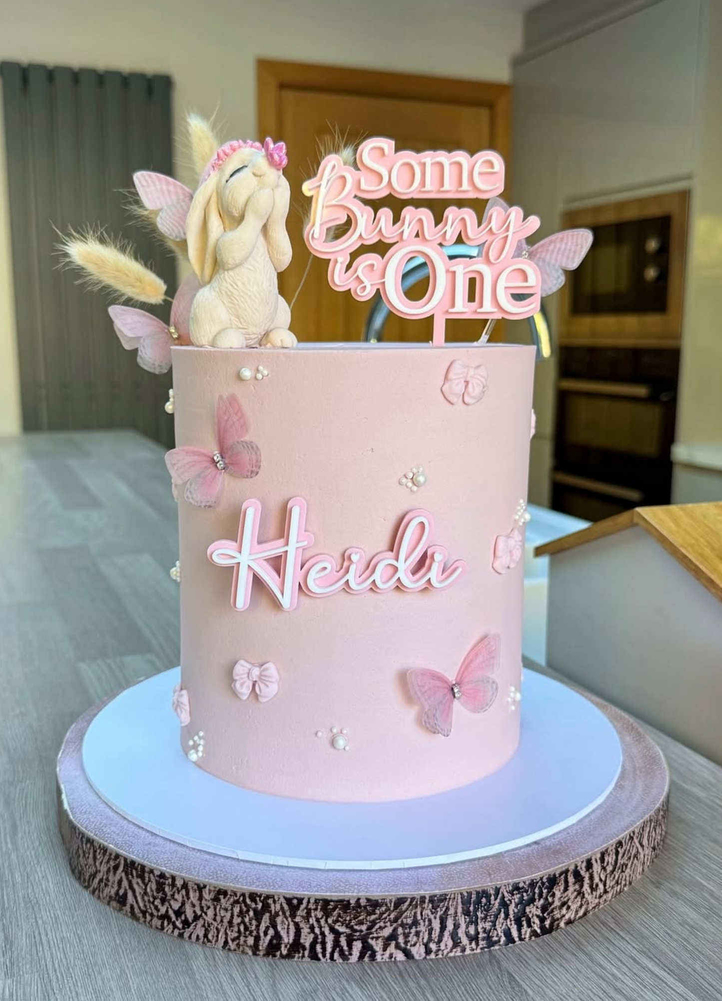 Double layer Some Bunny is One cake charm or topper. Various Size Options.