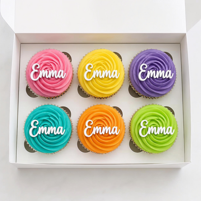 Personalised Cupcake/Cake Charm Set. Non edible