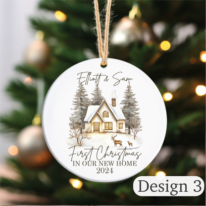 First Christmas in our new home. Personalised Printed Christmas Bauble