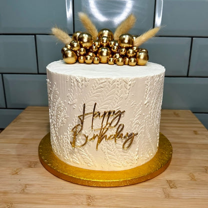 Acrylic Happy Birthday Cake Topper or Charm. Various Fonts, Colours & Sizes