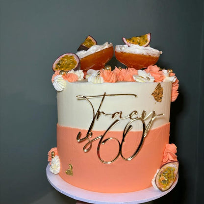 Acrylic Name is Age Cake Topper or Charm. Various Fonts, Colours & Sizes