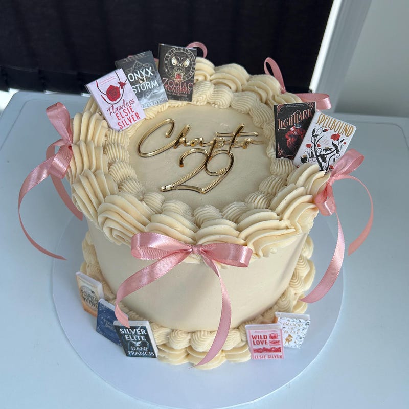 Acrylic Chapter Age Cake Topper or Charm. Various Fonts, Colours & Sizes