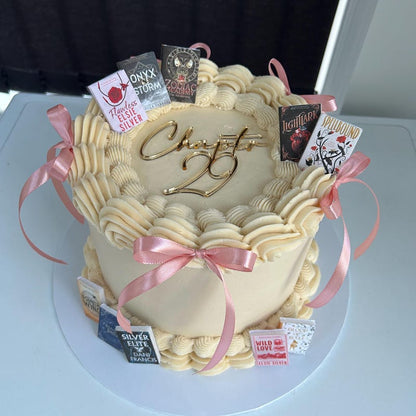 Acrylic Chapter Age Cake Topper or Charm. Various Fonts, Colours & Sizes