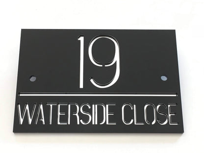Modern Acrylic House Door Sign. Various colours available