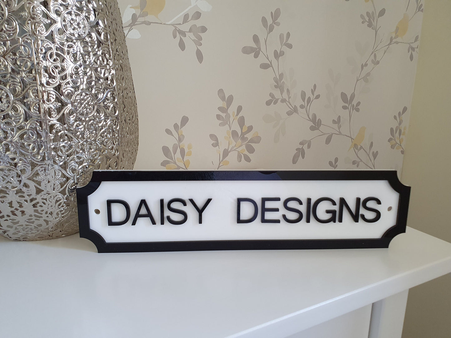 Personalized 3D street style sign. Choose your own wording and colours.
