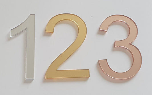 Acrylic Number Blanks. Various Colours, Fonts & Sizes