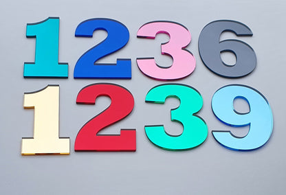 Acrylic Number Blanks. Various Colours, Fonts & Sizes