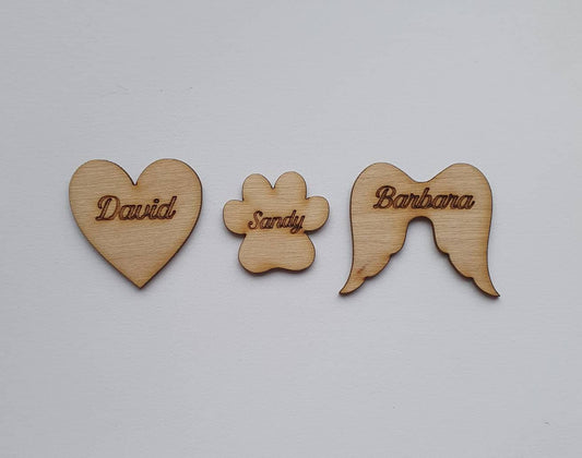 Single additional/replacement hearts/wings/paws for Family Tree