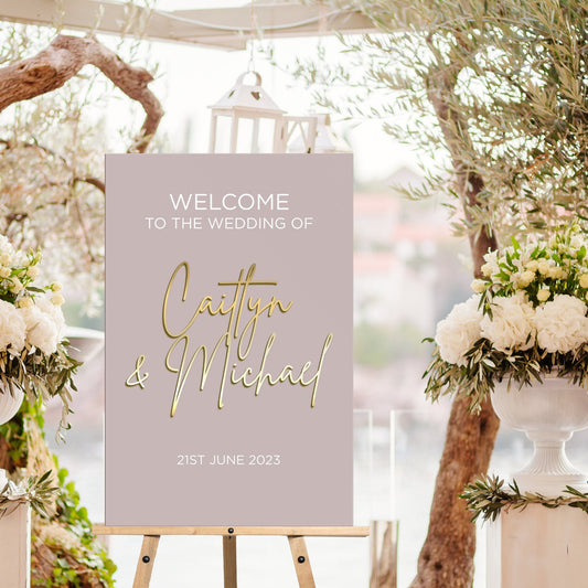 Wedding Welcome Acrylic Sign, multiple designs, fonts, colours and sizes available