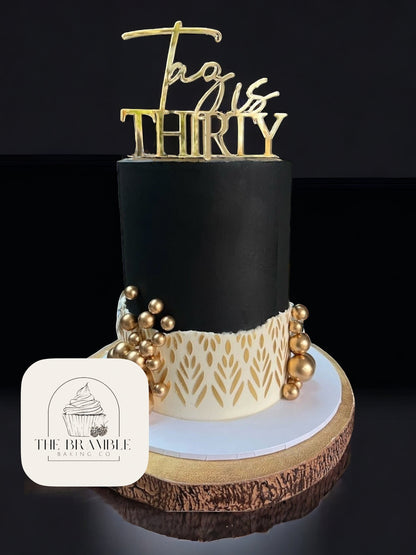 Acrylic Name is Age Cake Topper or Charm. Various Fonts, Colours & Sizes