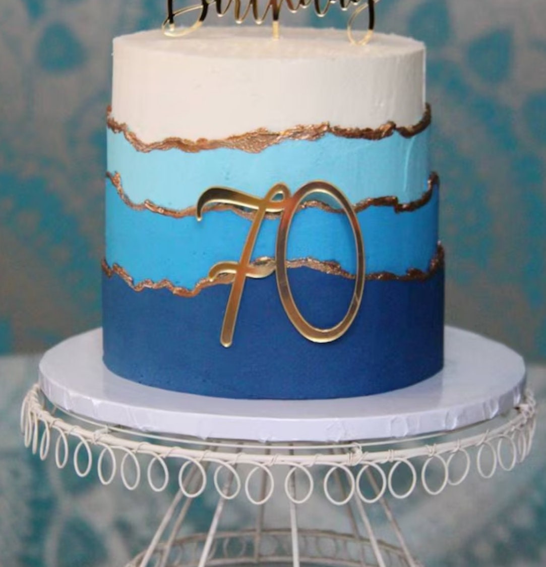 Acrylic Number Cake Charm or topper. Various Colours & Sizes 1-100