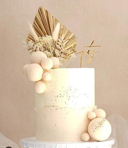 Acrylic 'Sixty' Cake Topper or Charm. Various Fonts, Colours & Sizes
