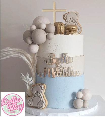 Acrylic Name and Name Cake Topper or Charm. Various Fonts, Colours & Sizes