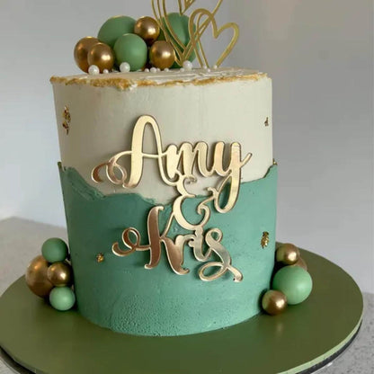 Acrylic Name and Name Cake Topper or Charm. Various Fonts, Colours & Sizes
