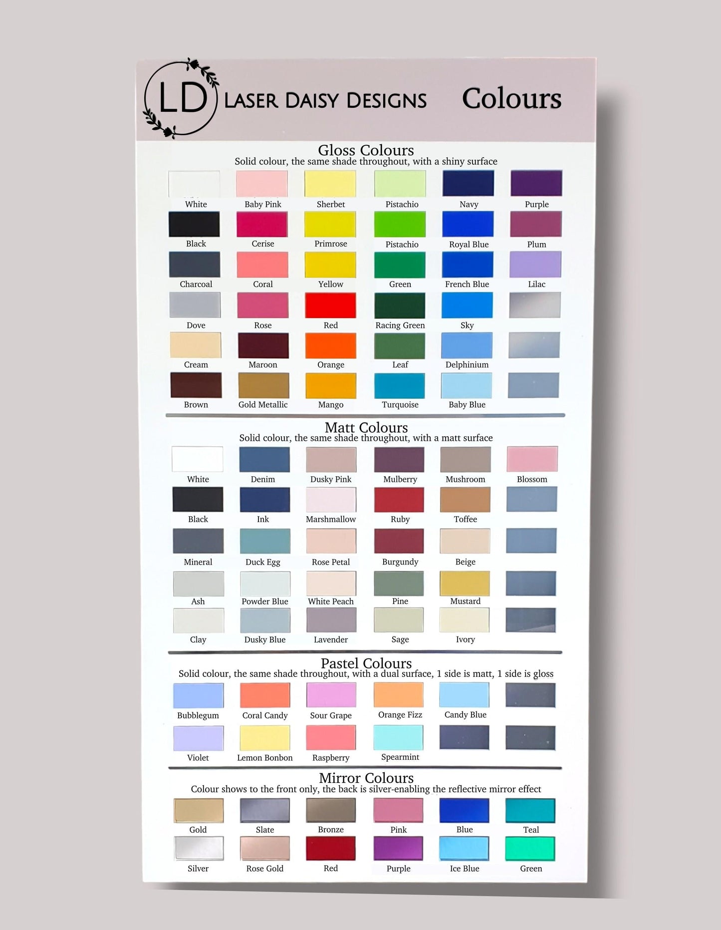 Acrylic 'Seven' Cake Topper or Charm. Various Fonts, Colours & Sizes