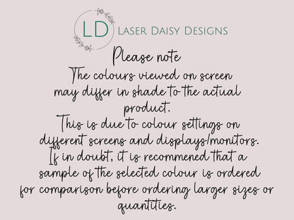 Acrylic 'Seven' Cake Topper or Charm. Various Fonts, Colours & Sizes