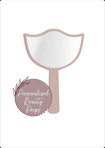Personalised Printed Beauty Hair Salon Props/Paddles. Various Colours, optional mirror.