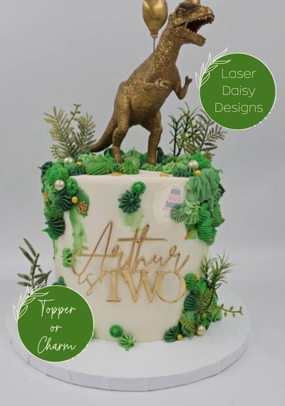 Acrylic Name is Age Cake Topper or Charm. Various Fonts, Colours & Sizes