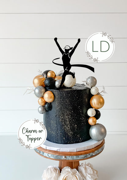 Acrylic Runner/Jogger Cake Charm or Topper. Various Colours & Sizes