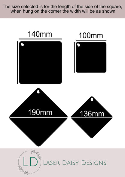 Blank Acrylic Car Hanger With Suction Cup 2mm