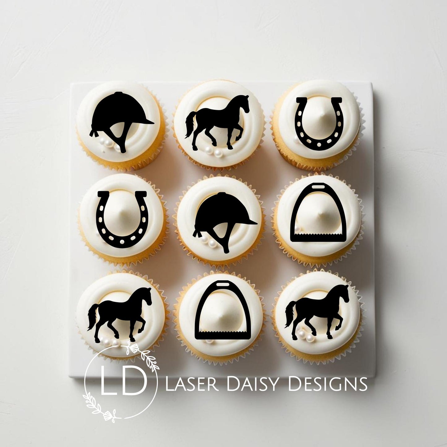 Horse Riding Theme Cupcake/Cake Charm Set. Non edible