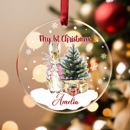 Babies 1st Christmas. Personalised Printed Christmas Bauble