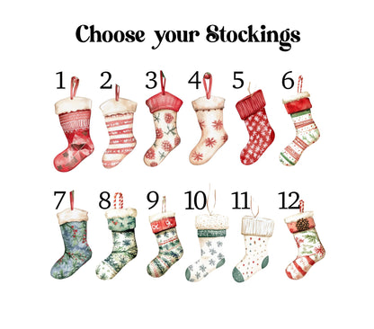 First Christmas As Family of - Personalised Christmas Stocking Bauble (Optional Gift Box)