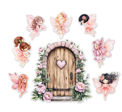 Flower Fairy Cake Charms: UV Printed Acrylic Toppers, Reusable Keepsakes