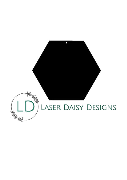 Acrylic Hexagon Shape Blanks. Various Sizes, Quantities and Colours