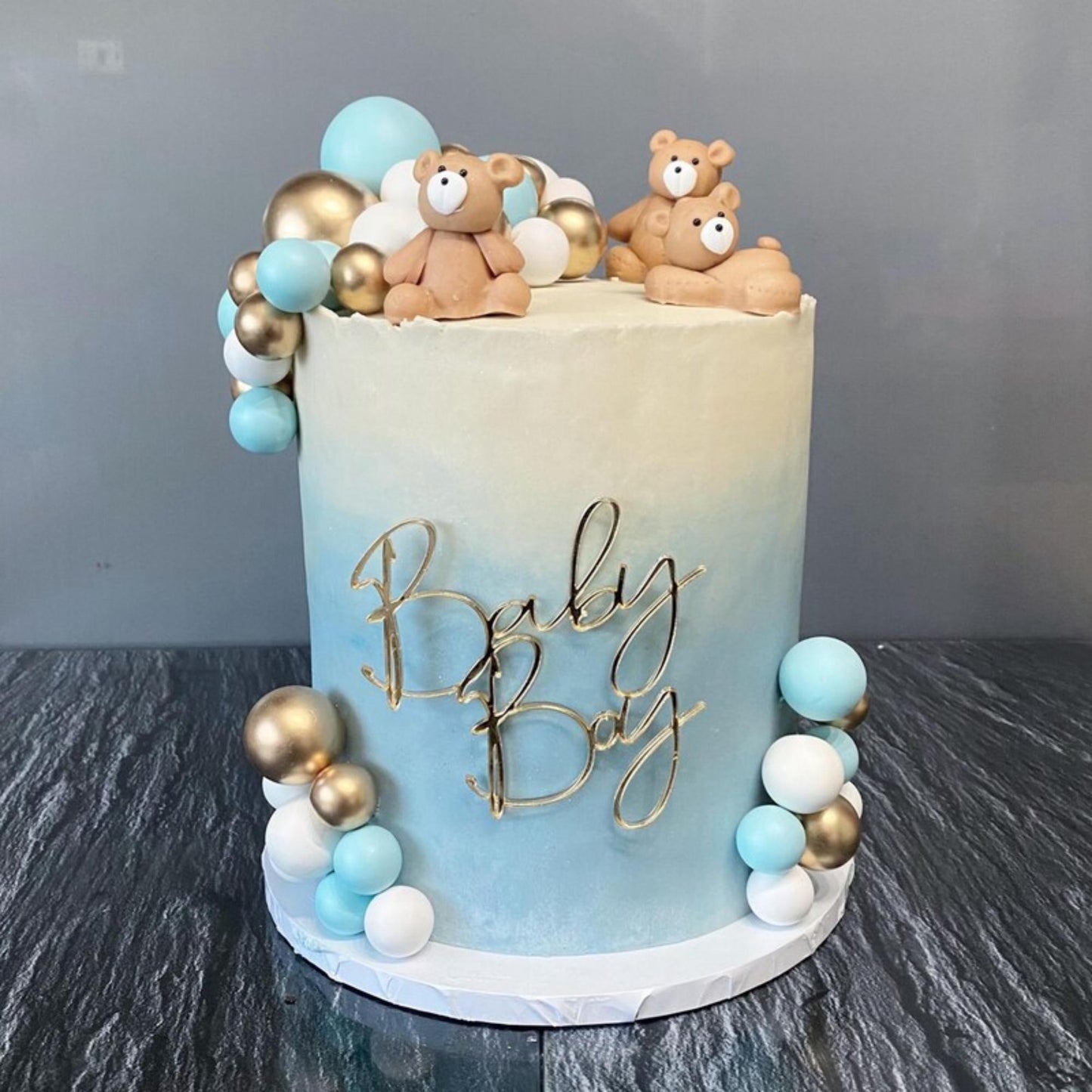 Acrylic Baby Boy/Girl Cake Topper or Charm. Various Fonts, Colours & Sizes
