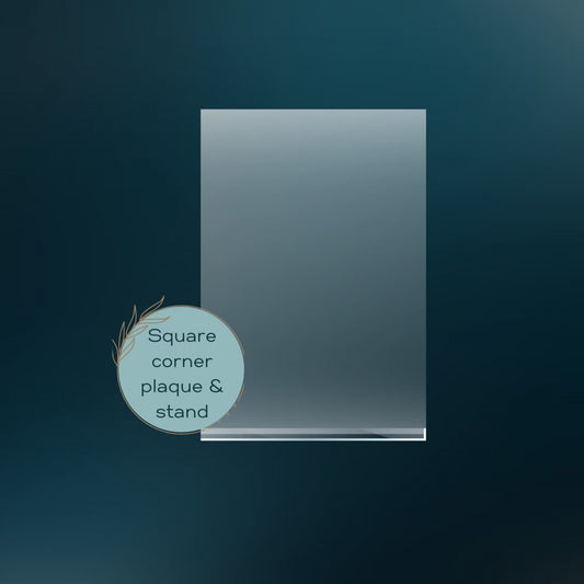 Blank A5 plaque/sheet with stand. Various colours & Shape options.