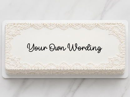 Acrylic 'own wording' Cake Charm. Various Fonts, Colours & Sizes